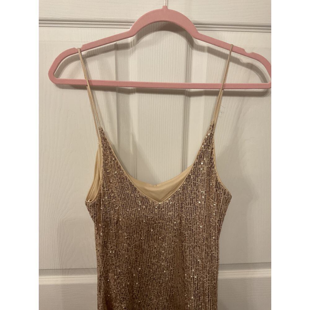 Dress Forum Los Angeles Gold Sequin Fearless Era Mini Dress, S - Picture 6 of 6